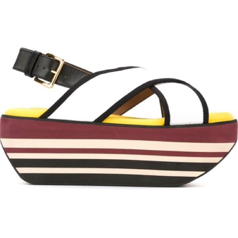 Marni Zeppo Stripe Platform Sandal